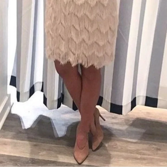 Sail to Sable Fringe Mini Skirt Cream Size 8 - Picture 11 of 11